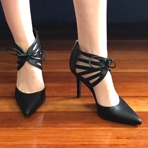 BCBGGeneration Sexy Black Stiletto - Cage Heel